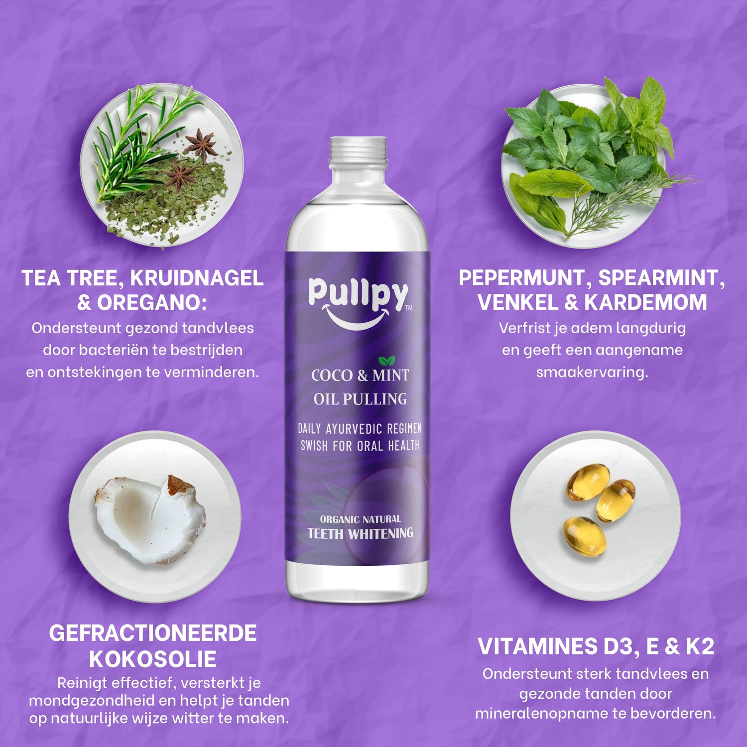 Coconut & Mint Oil Pulling - Pullpy