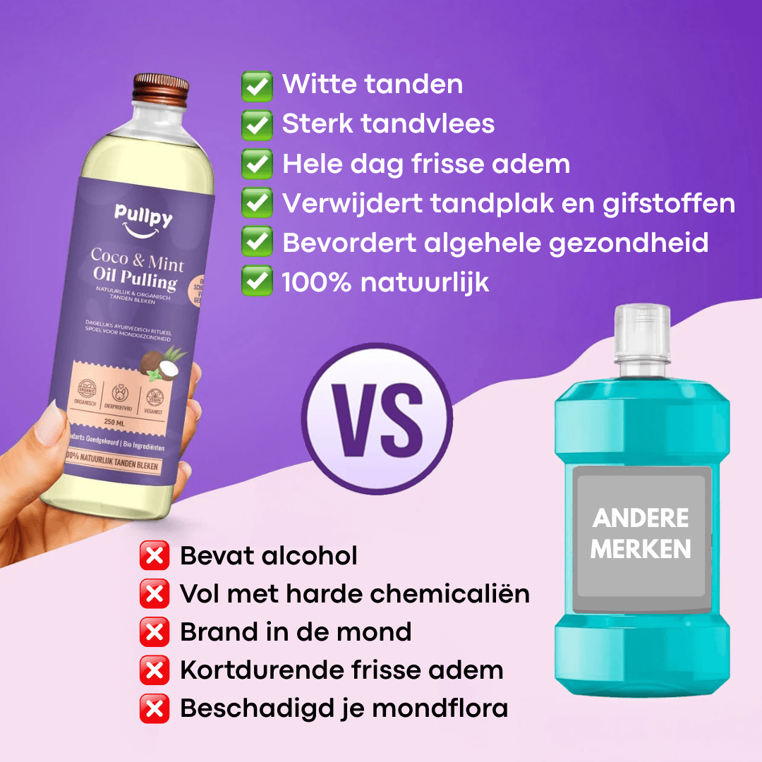 1 Fles 1 Tongschrapers 1 Tandborstels - Pullpy