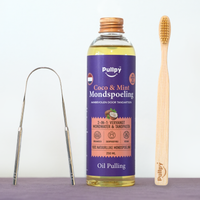 SINGLE COMBO Mondspoeling Coco-Munt Oil Pulling met 8 Essentiële Oliën & Vitamines D3, E & K2 | Zeg vaarwel tegen tandplak, slechte adem & gevoelig tandvlees