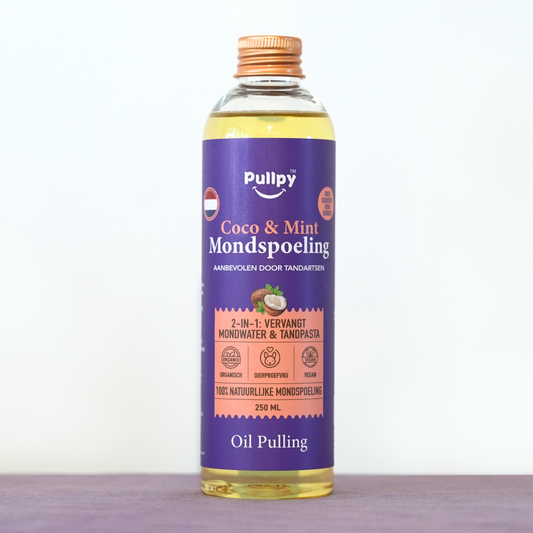 SINGLE Mondspoeling Coco-Munt Oil Pulling met 8 Essentiële Oliën & Vitamines D3, E & K2 | Zeg vaarwel tegen tandplak, slechte adem & gevoelig tandvlees