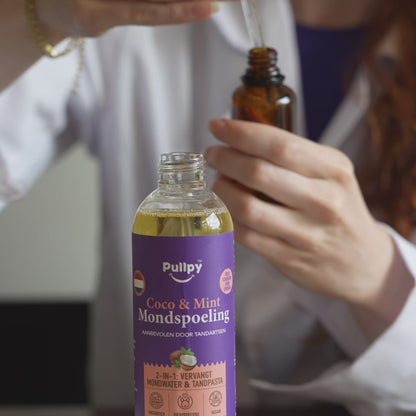 SINGLE COMBO Mondspoeling Coco-Munt Oil Pulling met 8 Essentiële Oliën & Vitamines D3, E & K2 | Zeg vaarwel tegen tandplak, slechte adem & gevoelig tandvlees