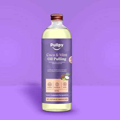 Pullpy Oil Pulling 1x 250ml – Coco & Mint met 8 Oliën + Vitamines D3, E & K2 | Zeg vaarwel tegen tandplak, slechte adem & gevoelig tandvlees - Pullpy -- Bundle_image_1