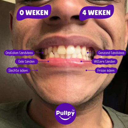 Pullpy Oil Pulling 1x 250ml – Coco & Mint met 8 Oliën + Vitamines D3, E & K2 | Zeg vaarwel tegen tandplak, slechte adem & gevoelig tandvlees - Pullpy